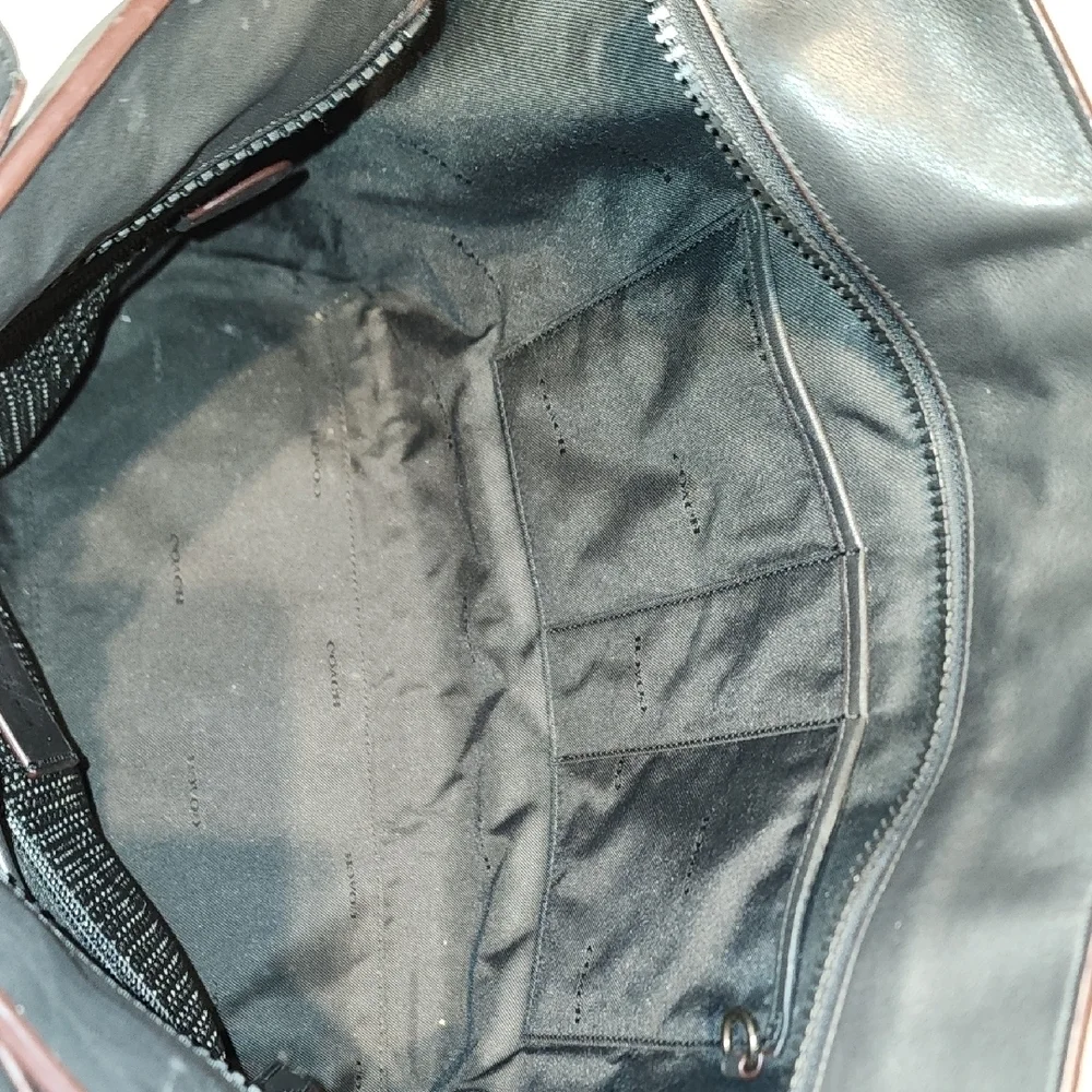 Coach Black Leather Laptop Tote